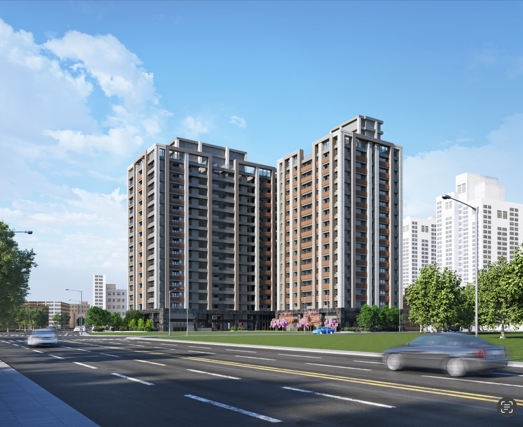 土城司法特區｜紅布朗花園｜千坪大基地x純住宅區，約17~29坪，2-3房（內有樣品屋照片）